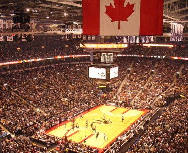 The Toronto Raptors play at the Air Canada Centre